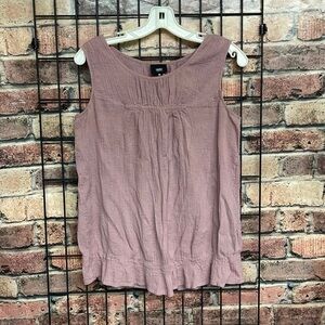 Mossimo tank ruffle top mauve women’s size medium